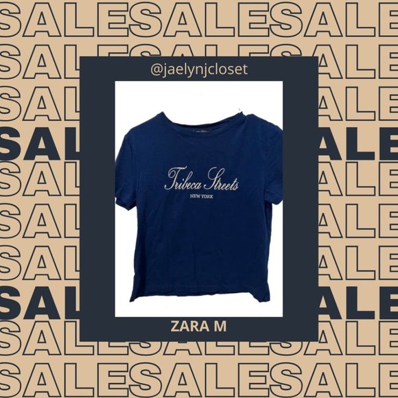 Zara Tops - ZARA Tribeca Nights Embroidered Graphic Tee